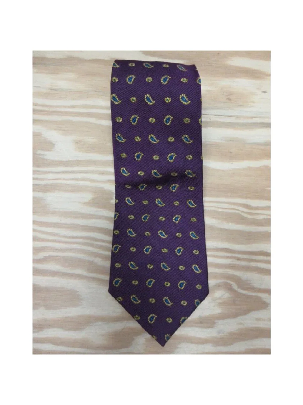 VINTAGE Polo Ralph Lauren Neck Tie Silk Jacquard Paisley USA Made
